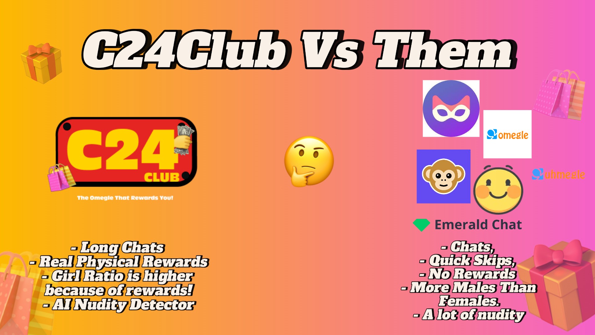 c24club vs other video chat websites